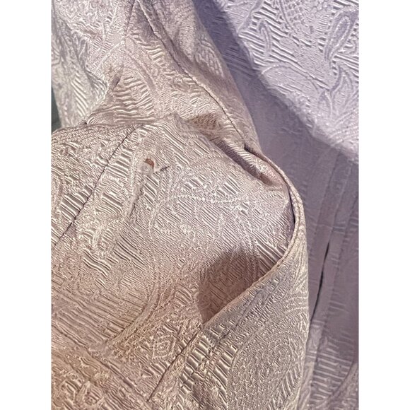 Beliza Violet Glaze Embossed Vintage Floral Zip Light Weight Moto Jacket - Picture 5 of 5